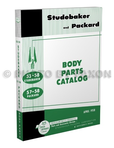 1953-1958 Studebaker Body Parts Book also 1957-1958 Packard Body Part Catalog