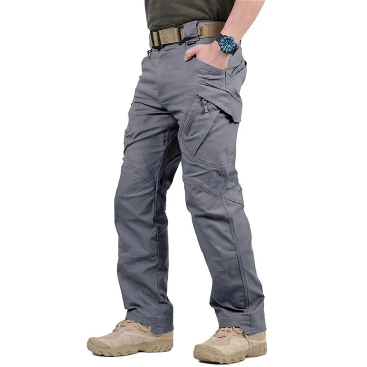 US Men Tactical Cargo Pants Soldier Straight-fit Work Combat Trousers