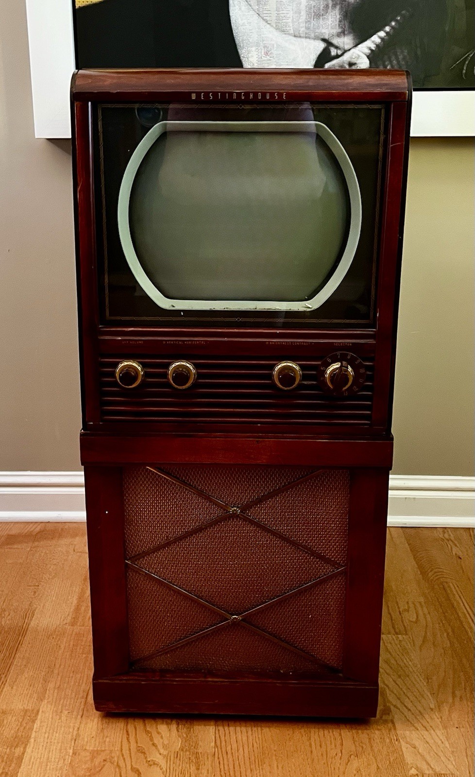 VTG Westinghouse 12” B&W Television #H 619T 12 - Wooden Case On Matching Stand
