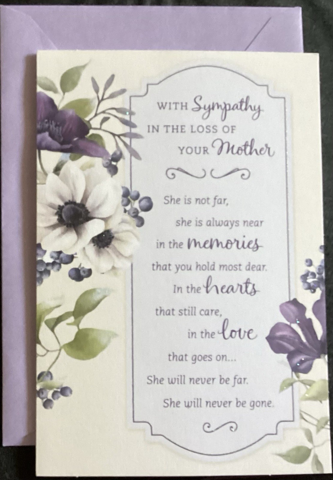 Sympathy Card Hallmark Greeting Card Loss Of Mother