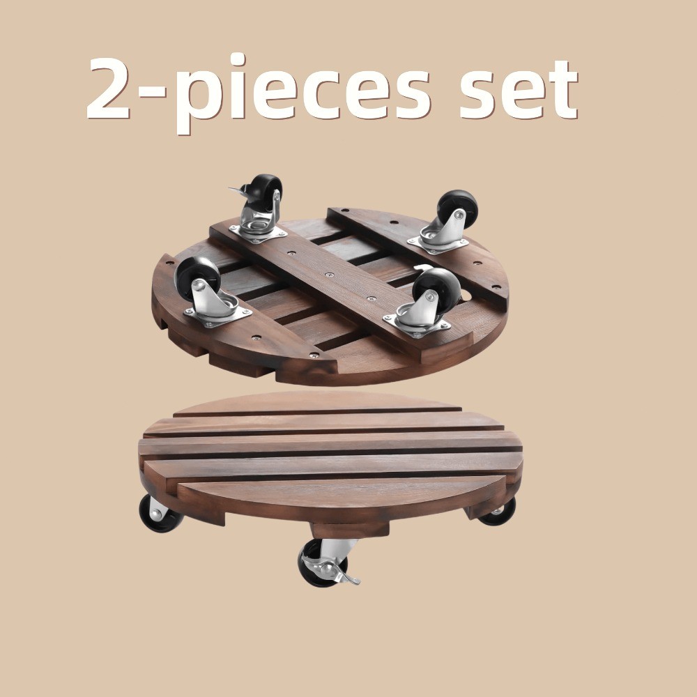 4/2-Pack Heavy Duty Plant Stand with Lockable Wheels
