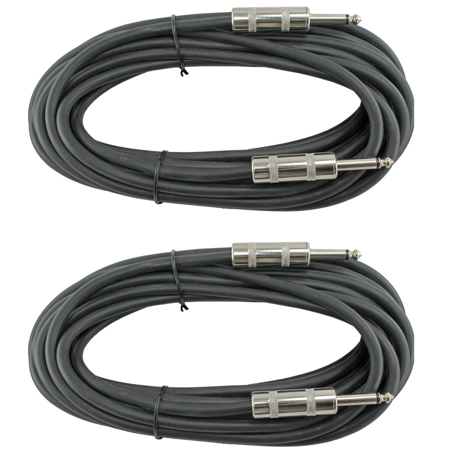 2 Pack 50FT 50 FT Feet PA Pro Audio DJ SPEAKER Cables CORDS 1/4 ENDS 16GA Guage