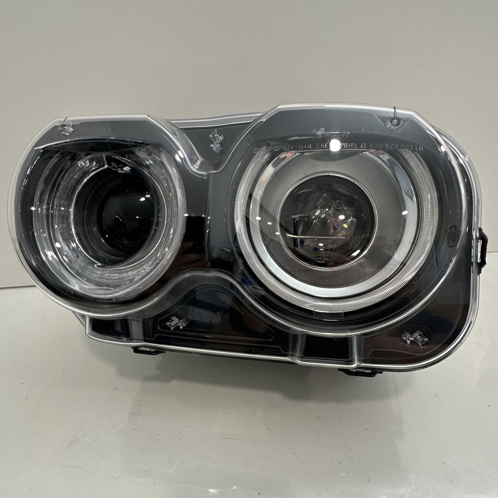 Fits 2017 - 2023 Dodge Challenger Driver Left Xenon HID Headlight w/LED Accents