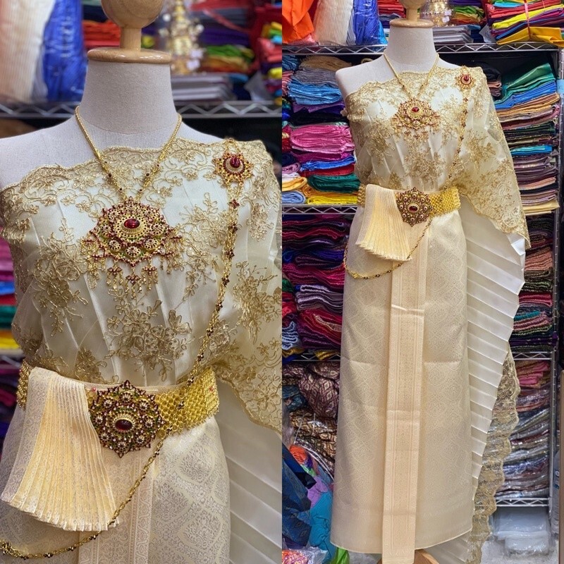 Thai Traditional Wedding Dress Cloth Skirt Top Asia Gold5Color Not include jewer Thai Traditional Wedding Dress Cloth Skirt Top Asia Gold5Color Not include jewer