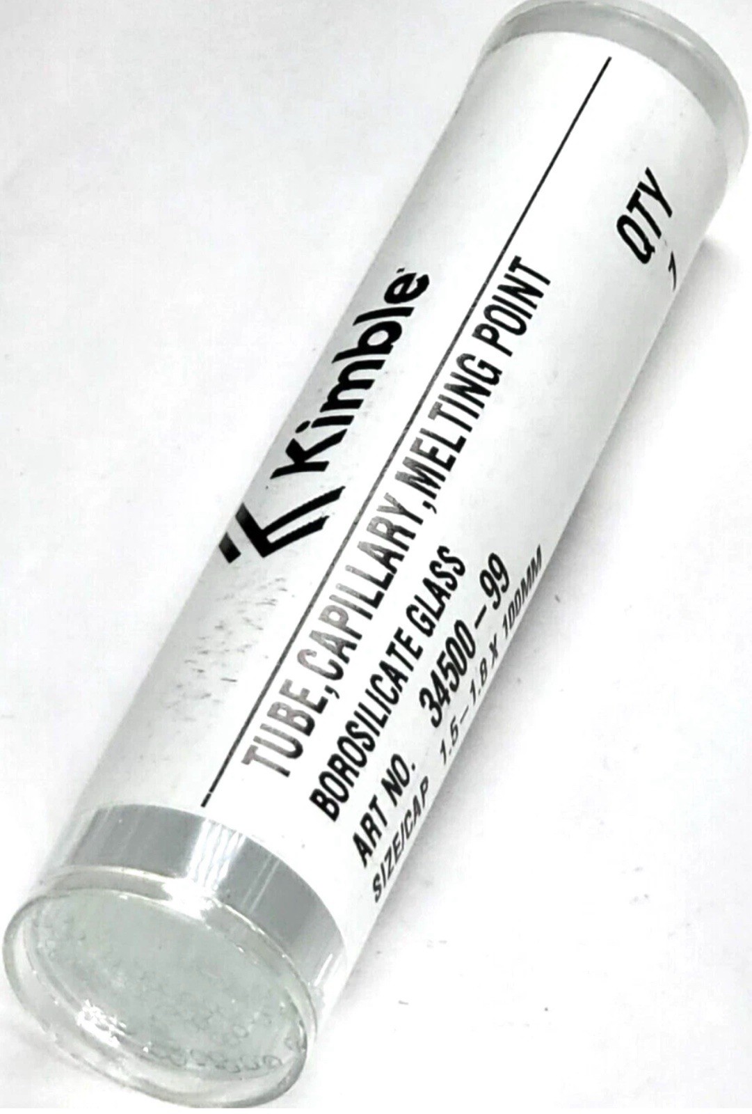 100x KIMBLE Capillary Tube 1.5 - 1.8 x 100mm Borosilicate Glass Art No. 34500-99 100x KIMBLE Capillary Tube 1.5 - 1.8 x 100mm Borosilicate Glass Art No. 34500-99