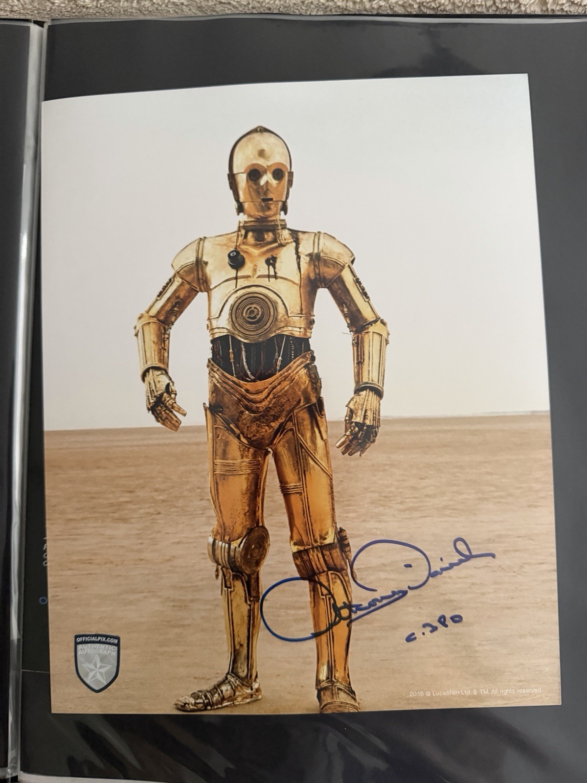 Autographed Signed Captain Marvel, Palpatine, C-3PO & more Beckett Opix ++
