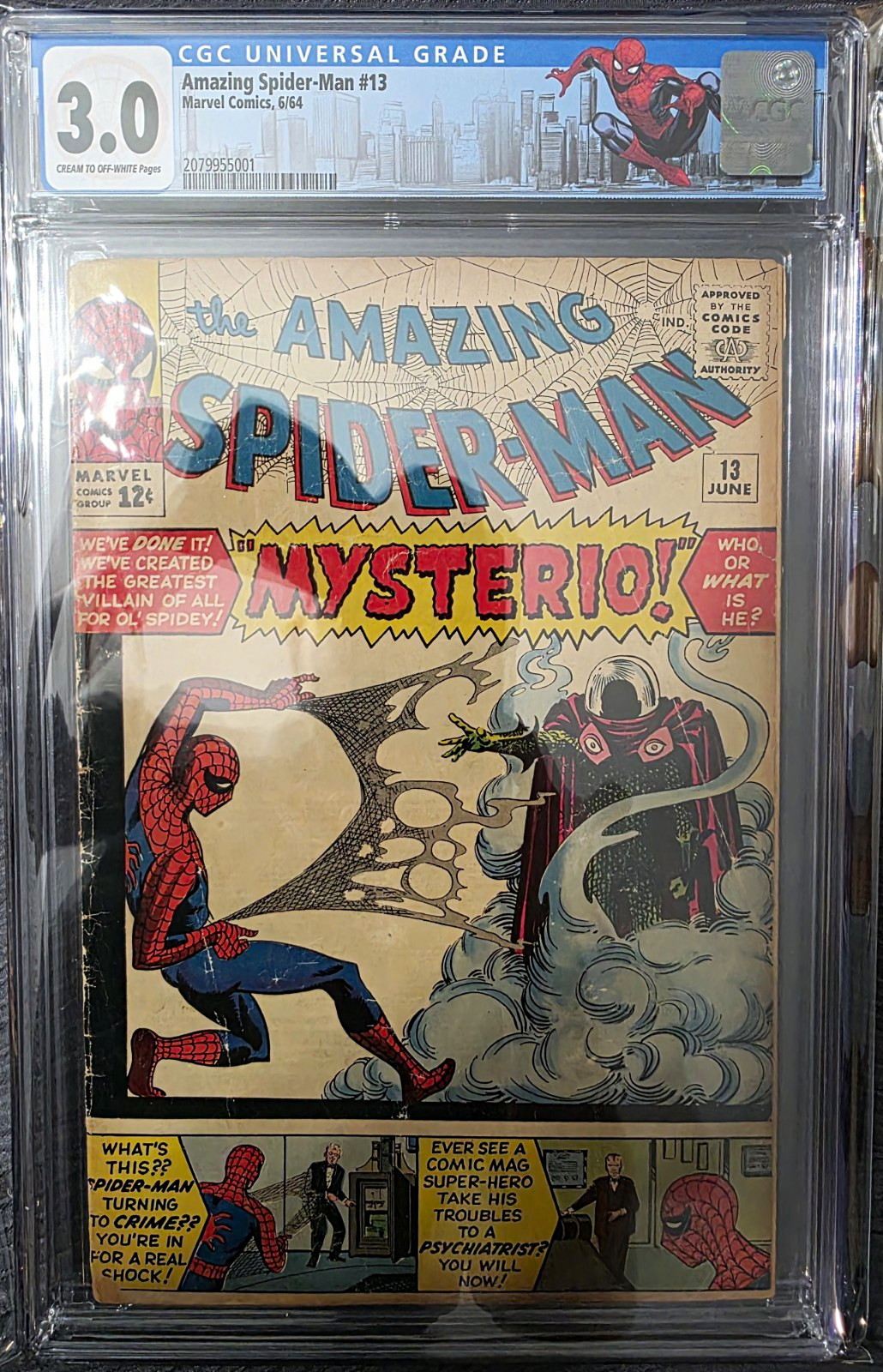 Marvel Amazing Spider-Man #13 (1964) CGC 3.0 Origin & 1st Mysterio Marvel Amazing Spider-Man #13 (1964) CGC 3.0 Origin & 1st Mysterio