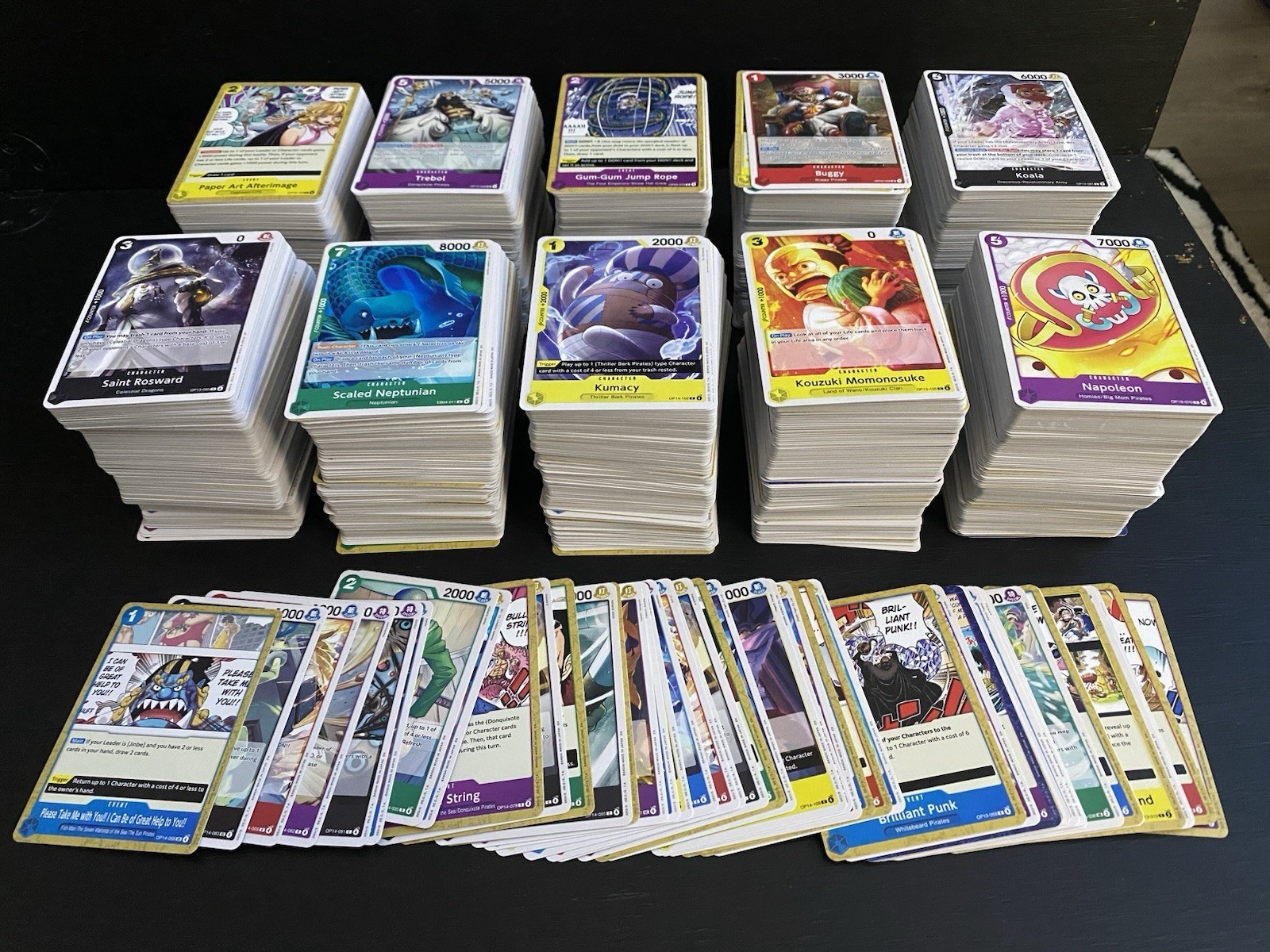 1000 Bulk Lot Common, Uncommon One Piece TCG Cards NM/MINT English