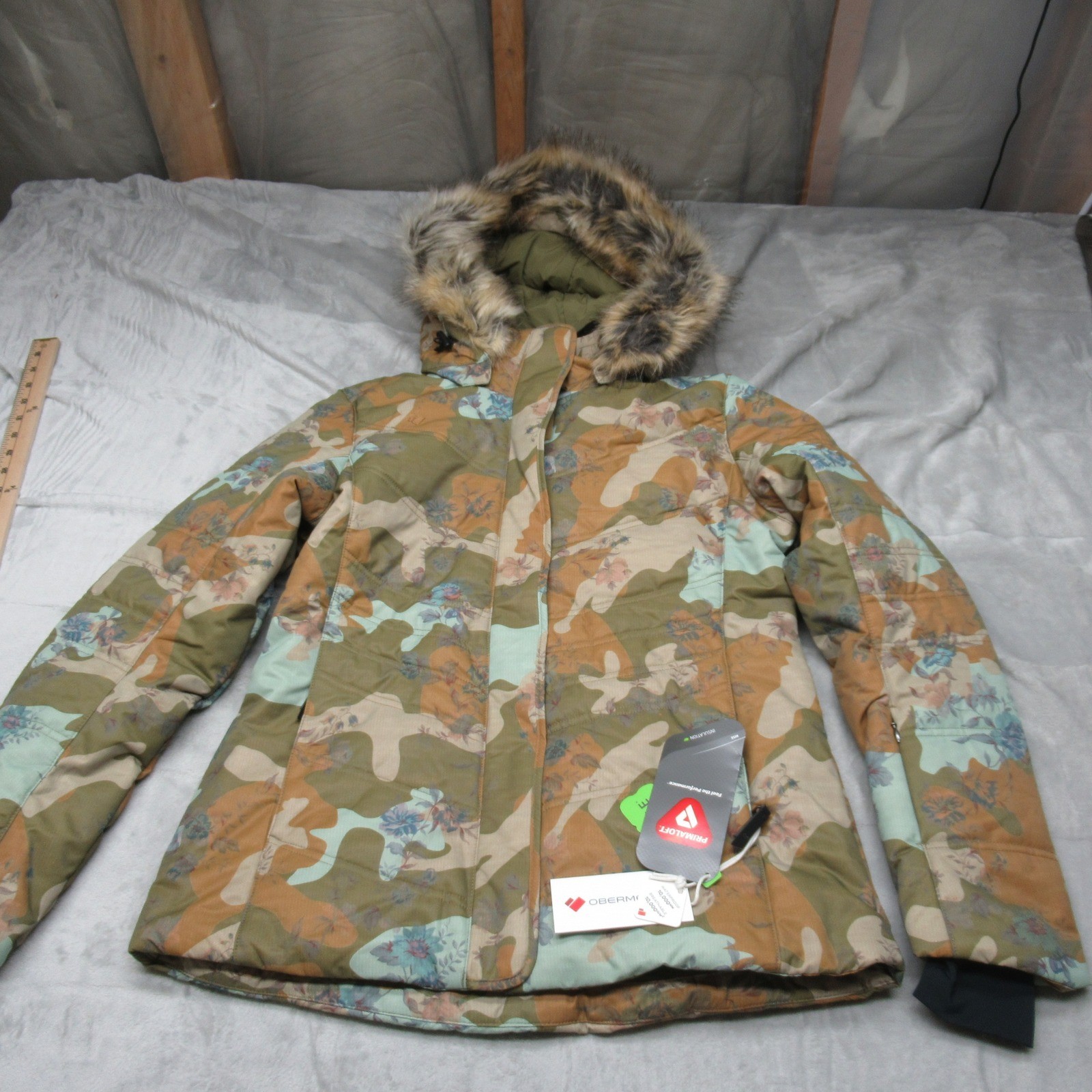 Obermeyer Jacket Women 8 Camo Floral Waterproof Tuscany Insulated Hood $279 NEW