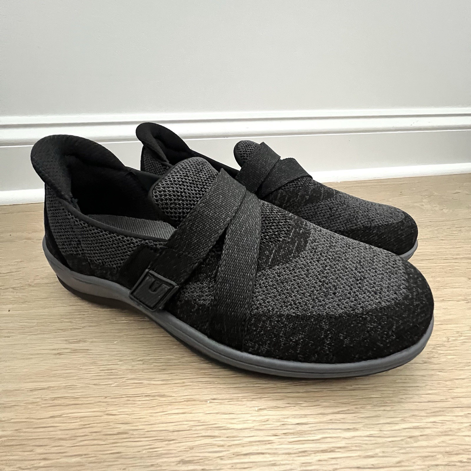 Orthofeet Amalya Stretchable Slip On Comfort Shoes Cushioned Heel Black Size 11W