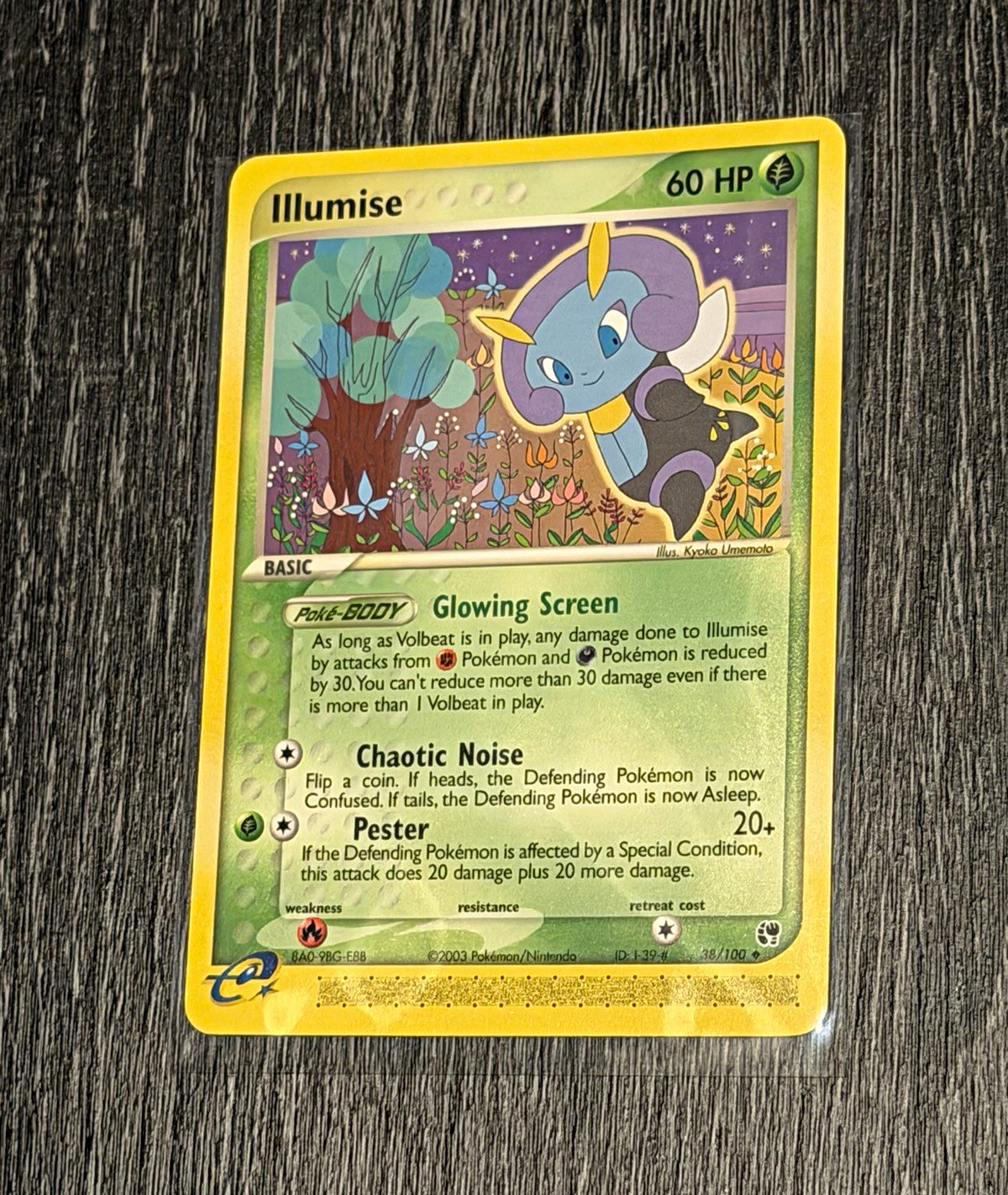 Nintendo Pokemon TCG Illumise 38/100 EX Sandstorm Holo Rare 2003 60 HP