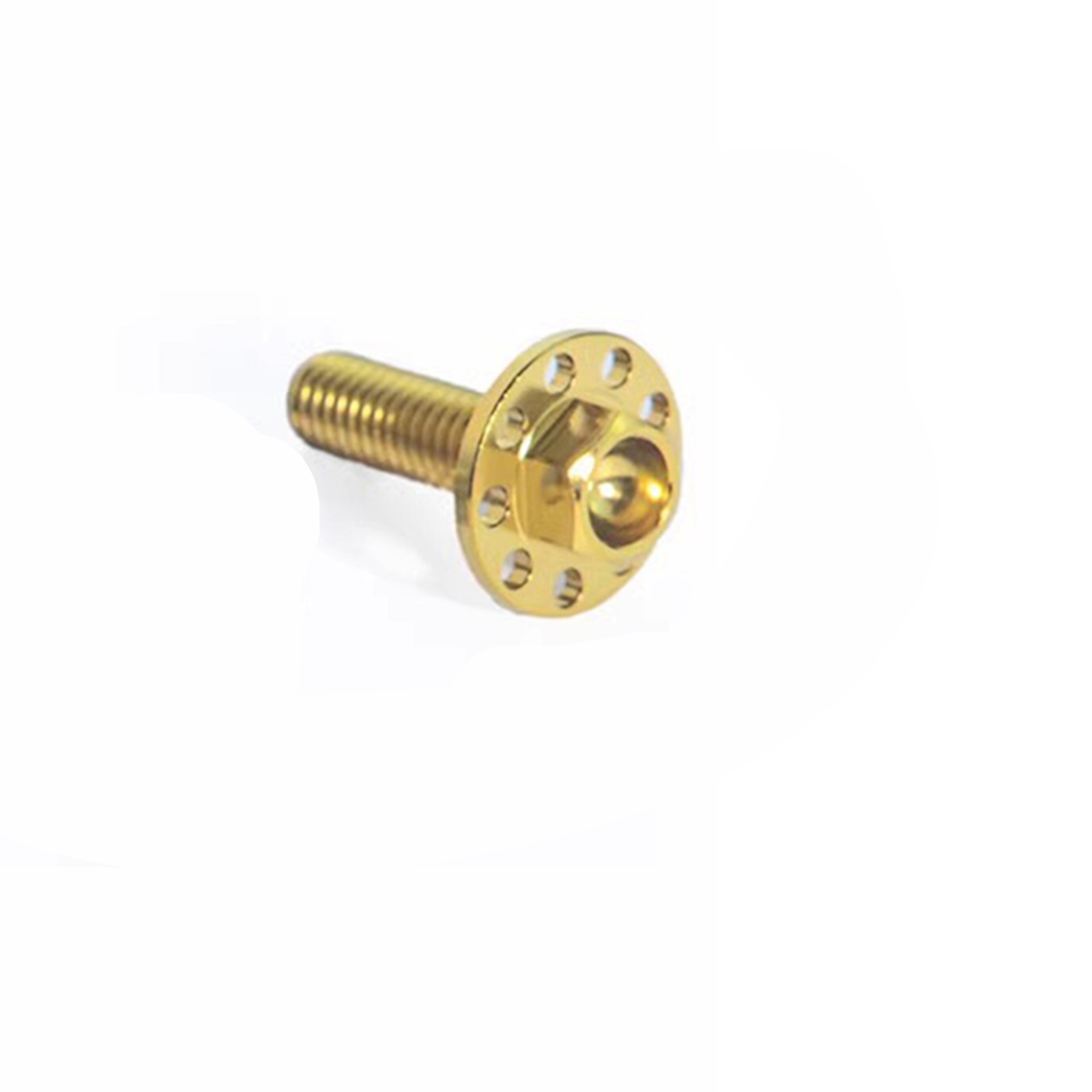 Titanium Hex Drilled Head Flange Bolt Fairing Screw for Motorcycle M6x15/20/25mm