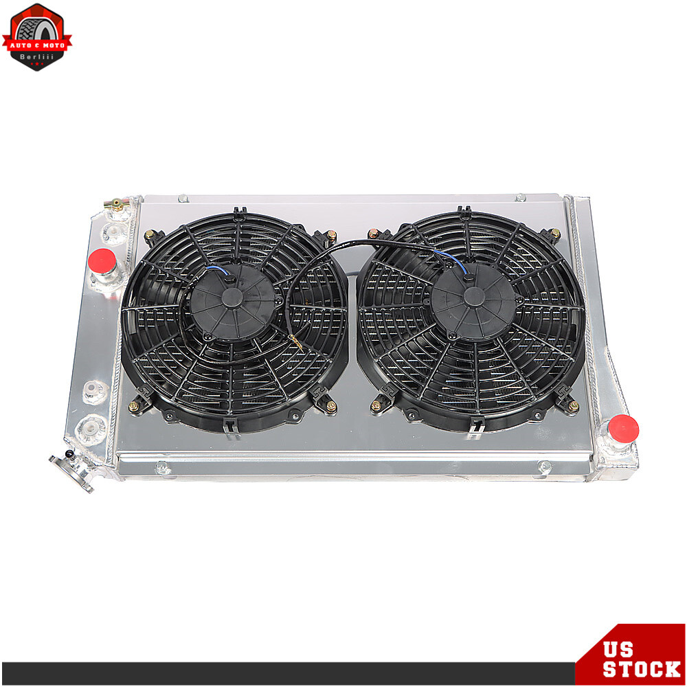 3 Row Full Aluminum Core Radiator +Fan For 82-02 Chevrolet S10/S-10 Blazer V8
