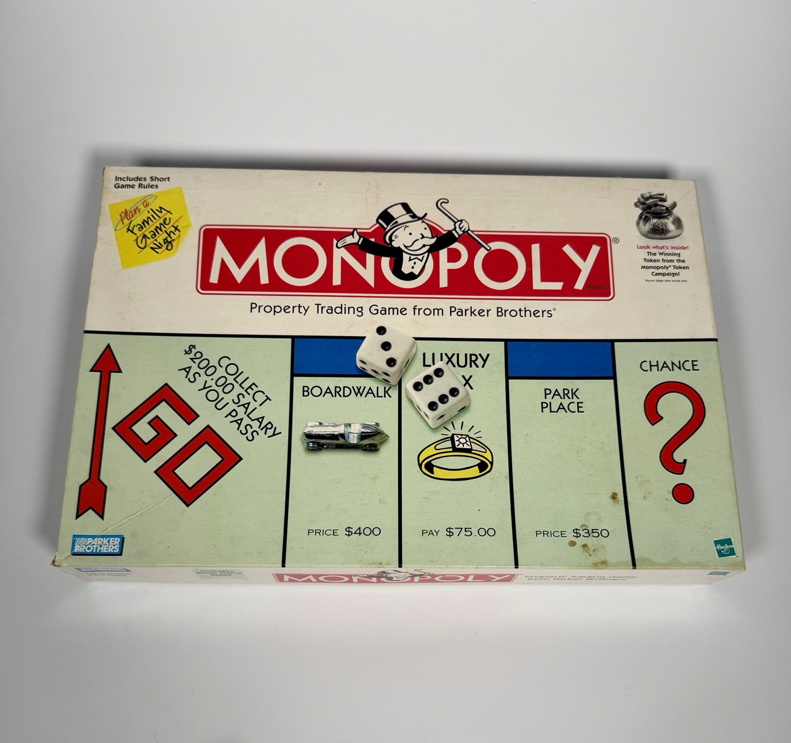 Vintage 1999 Monopoly Board Game Parker Brothers Hasbro Complete 11 Metal Tokens
