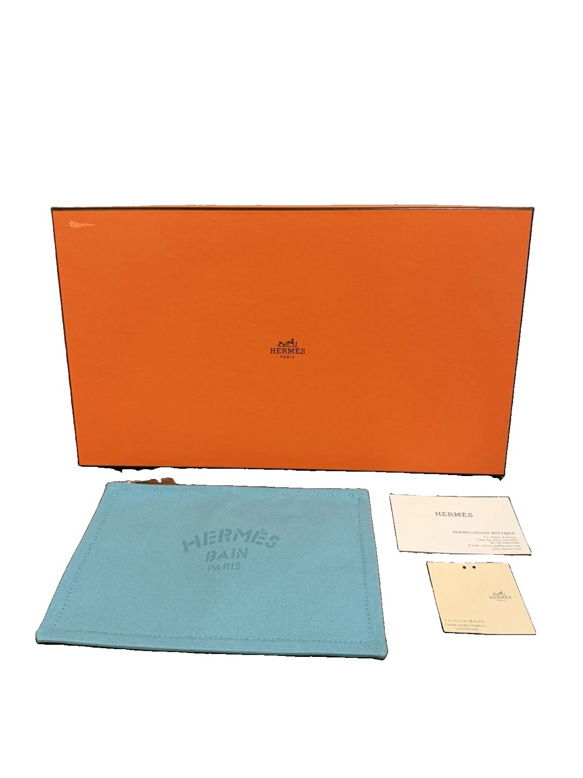 Hermès Bain Paris Light Blue Canvas Clutch Hermès Bain Paris Light Blue Canvas Clutch