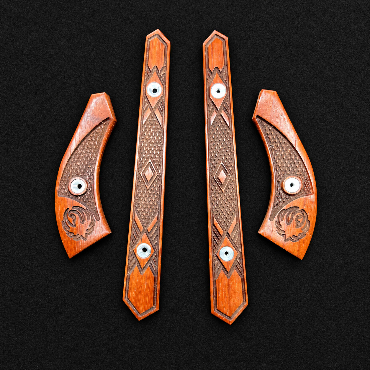 Ruger M77 MK2 Zytel Boat Paddle Skeleton Stock Inserts African Padauk