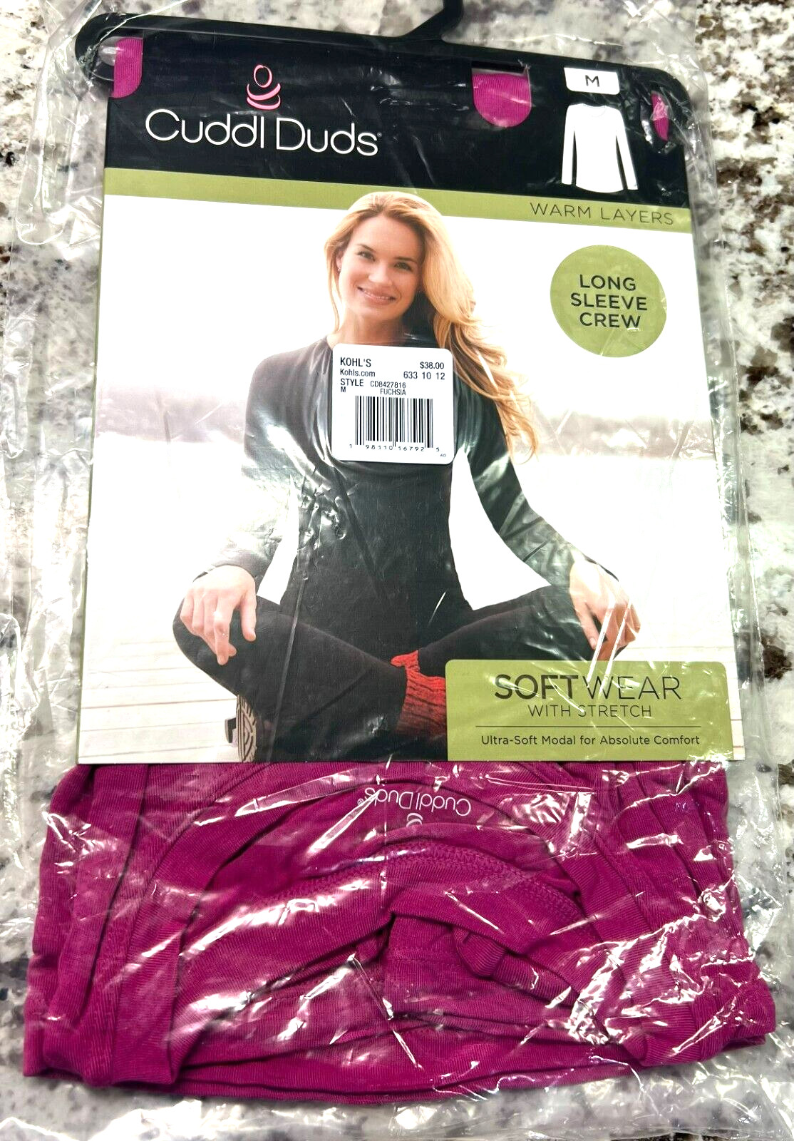NWT Women\'s Cuddl Duds Softwear with Stretch Layering Long Sleeve Crew Top M NWT Women\'s Cuddl Duds Softwear with Stretch Layering Long Sleeve Crew Top M
