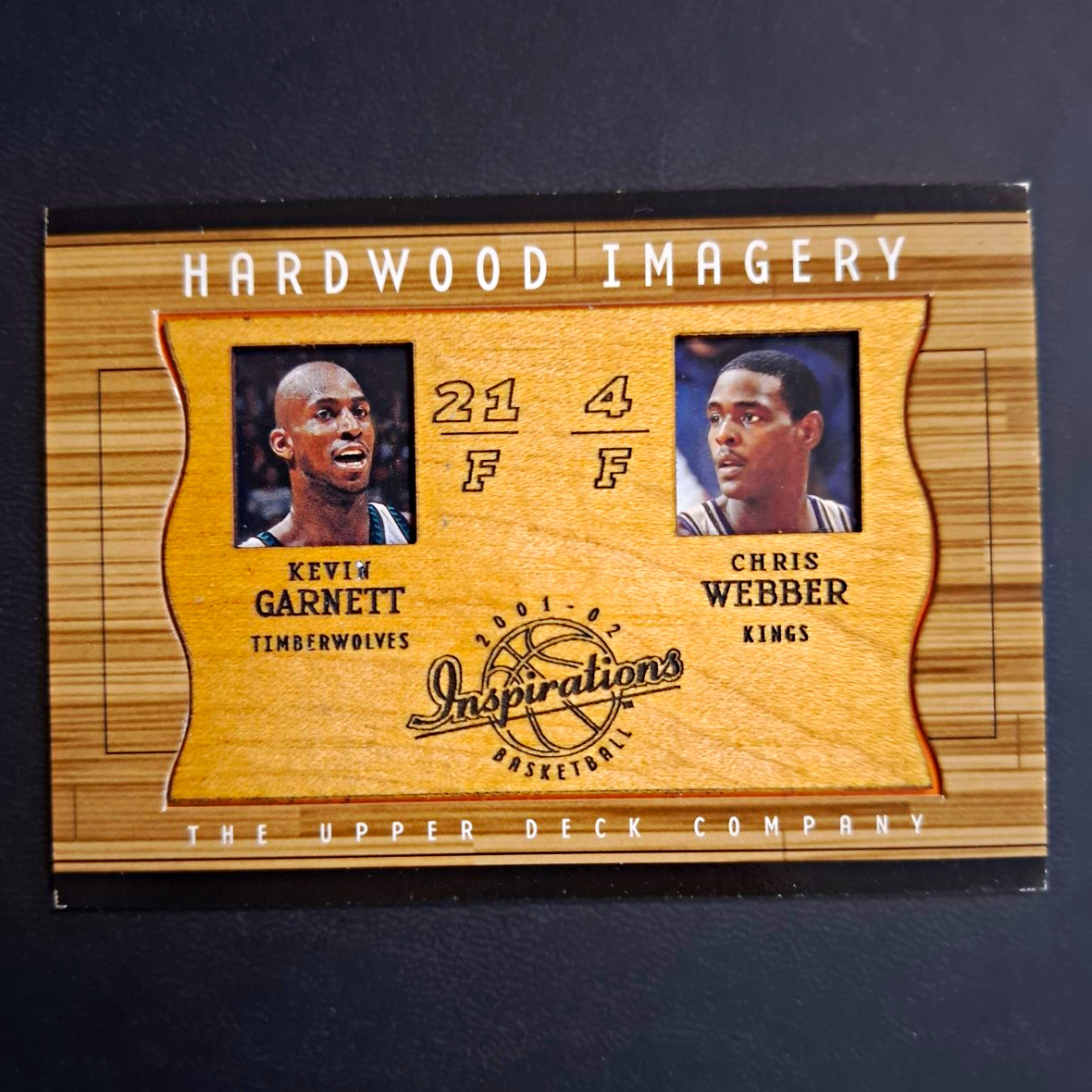 Upper Deck 2001-02 Inspirations Hardwood Imagery Dual MEM Garnett/Webber #KG/CW