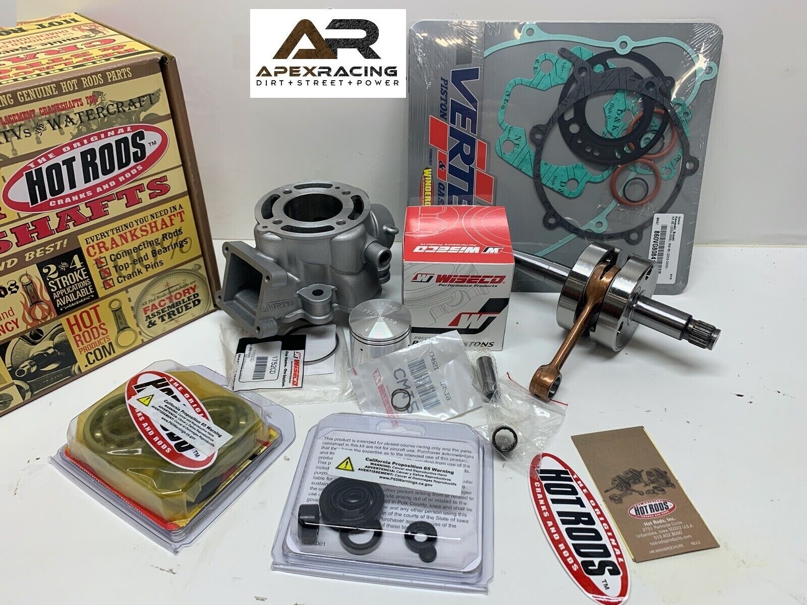 KAWASAKI KX 65 ENGINE REBUILD CRANKSHAFT, PISTON, CYLINDER, GASKETS 2006-2021