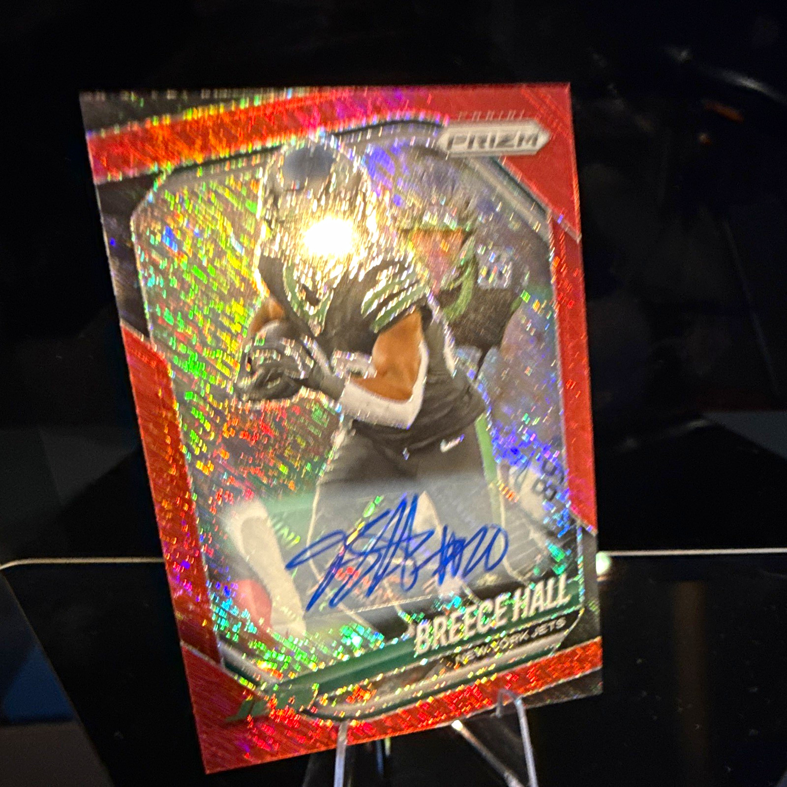 Panini 2025 Prizm Breece Hall Auto Parallel #50 02/35 New York Jets