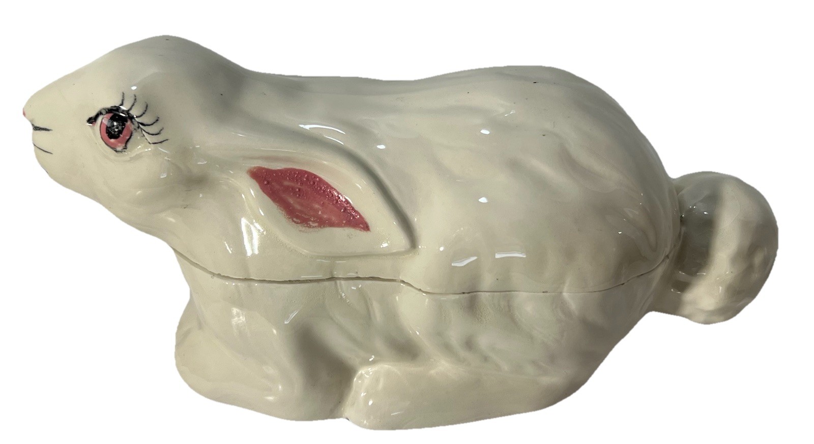 Vintage 1978 Ceramic “Bunny/Rabbit” Trinket/Candy Dish (2-Piece)