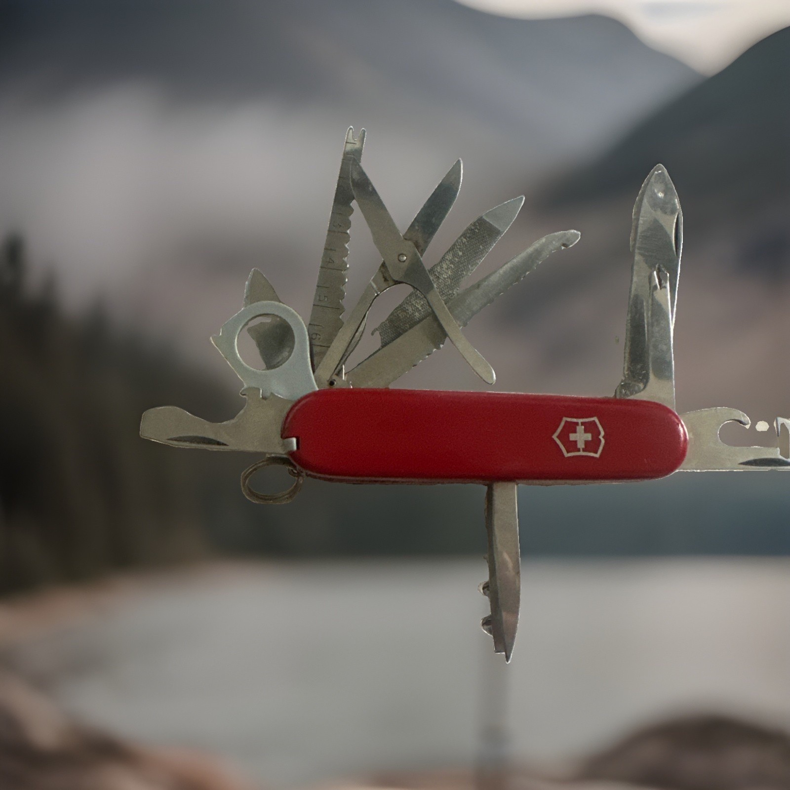 Swiss Army Original Knife Red Champion 15 Functions Victorinox 1.3713