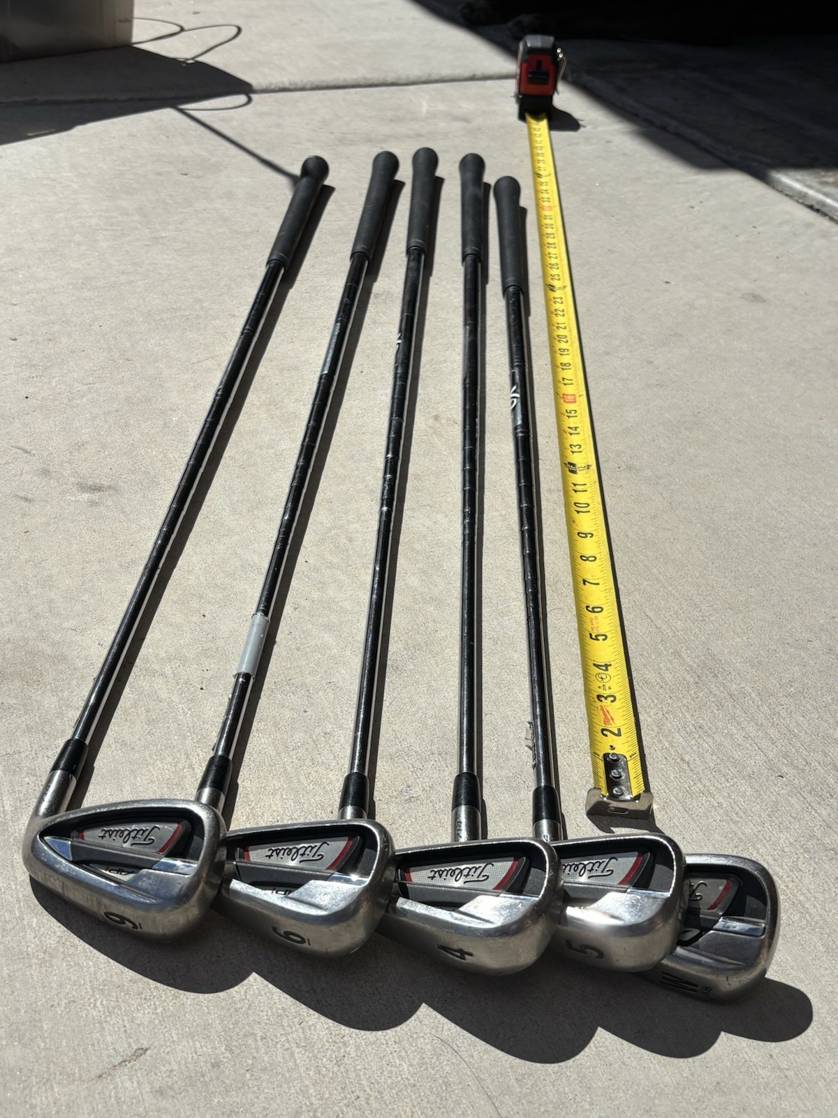 Titleist AP1 714, 4, 5, 6, 9, W   5 piece set Stiff Shaft