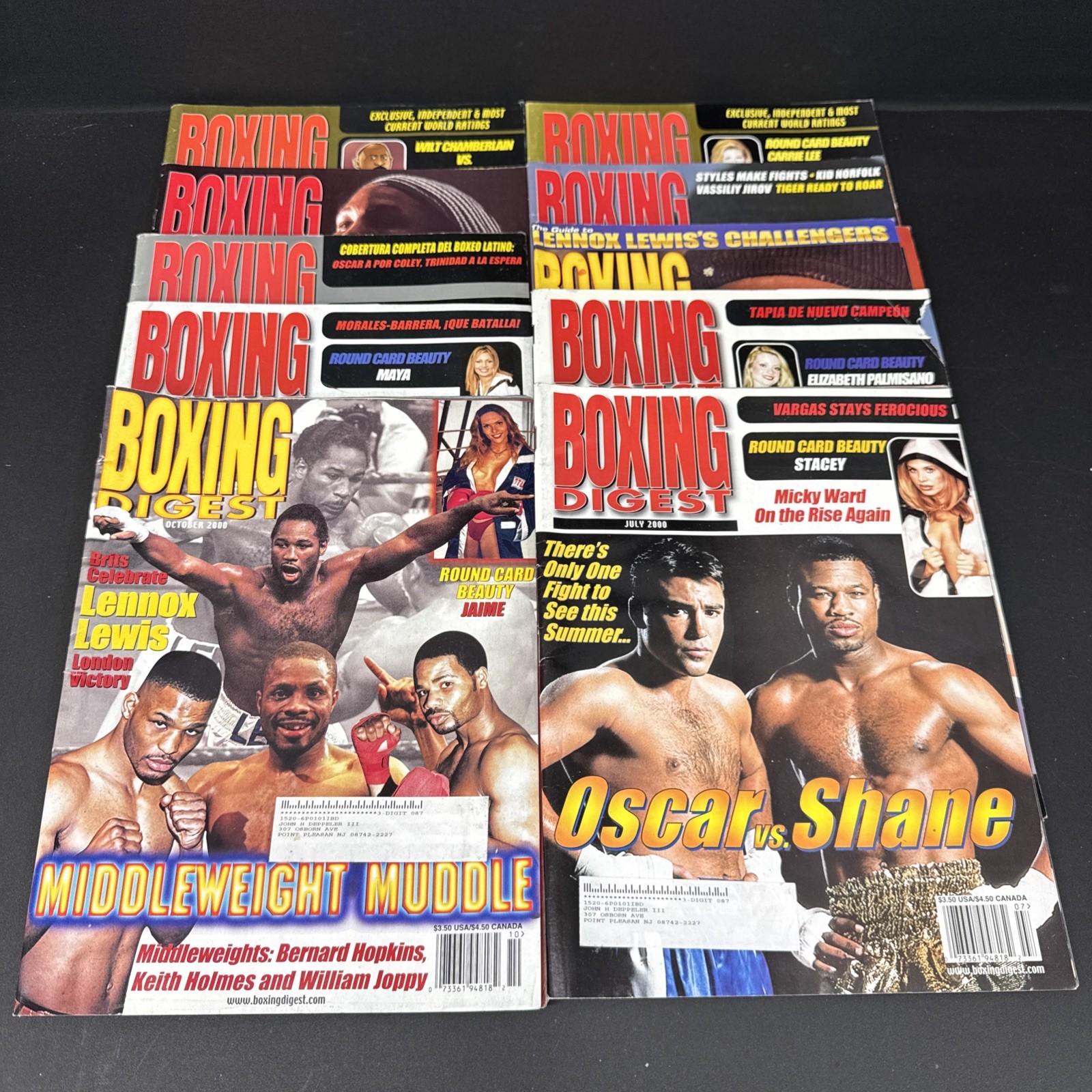 Boxing Digest Magazines/ Lot Of 10 (2000)