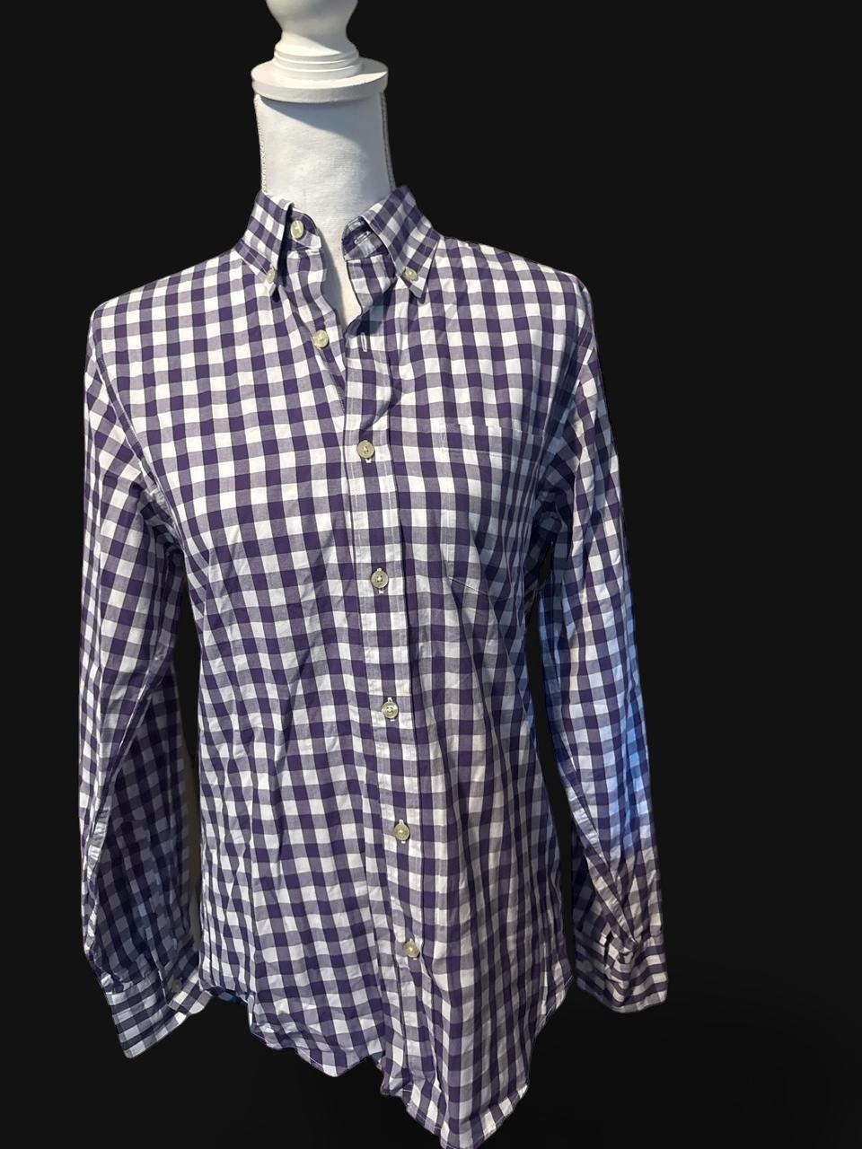 Y2k J.Crew purple Gingham Button-Up Shirt size XS