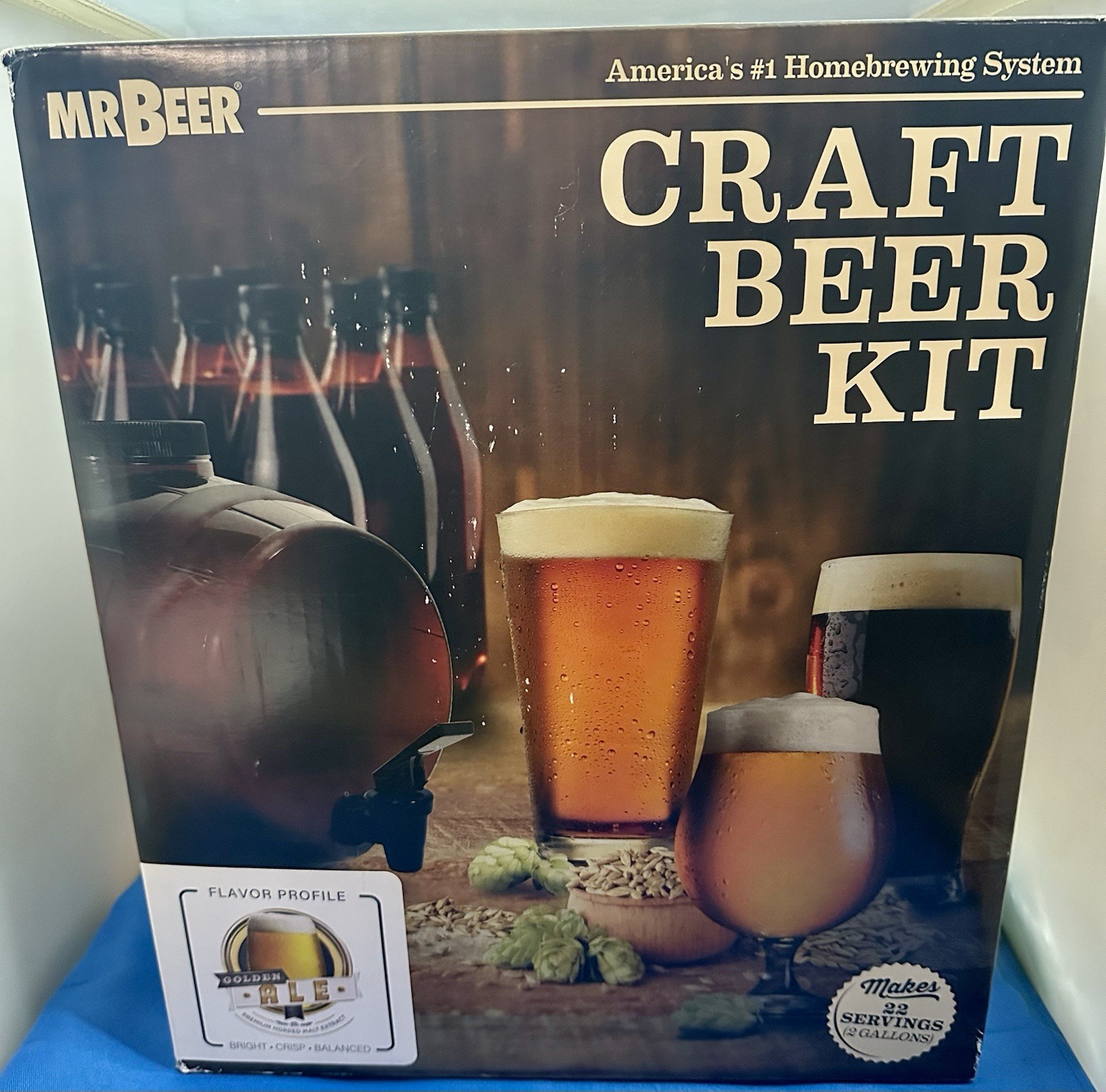 Mr. Beer Craft Beer Kit Golden Ale 2 Gallon Complete Unexpired Ingredients