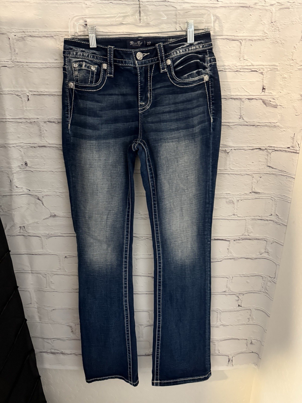 Miss Me Jeans MID-RISE BOOT STRETCH EUC Women\'s Size 27 x 34