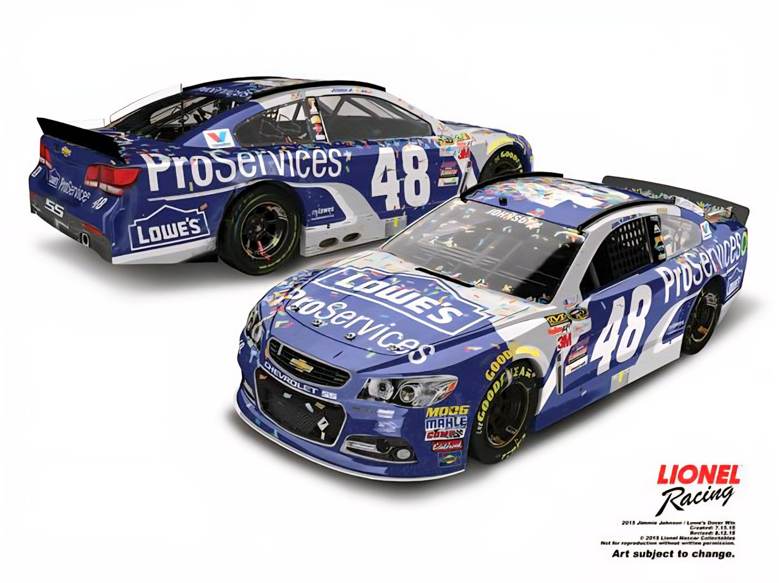 2015 #48 Jimmie Johnson Lowe's ProServices SS Dover Race Win 1:24 Diecast Action