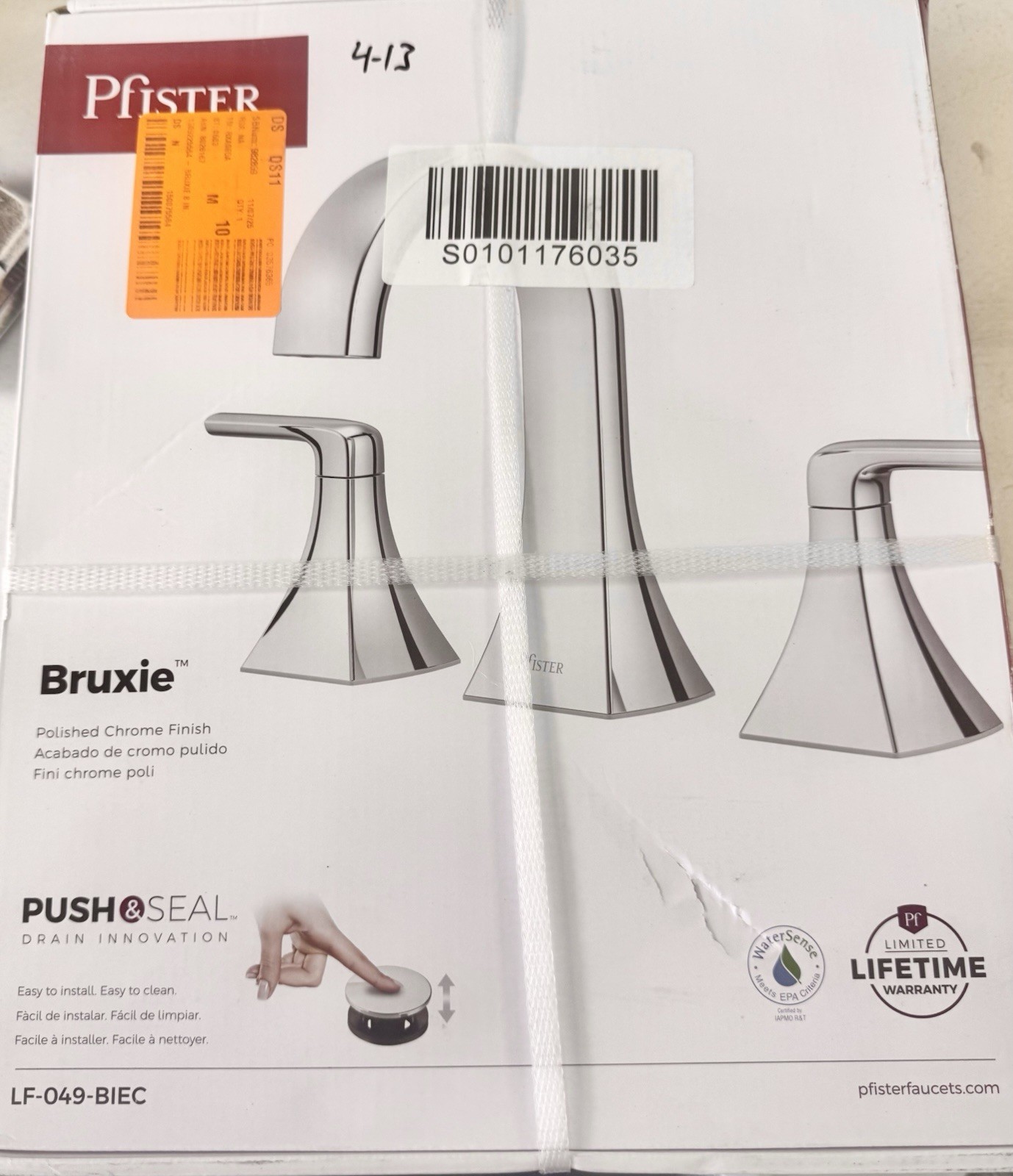Pfister LF-049-BIEC Bruxie Adjustable Widespread Bathroom Faucet Polished Chrome