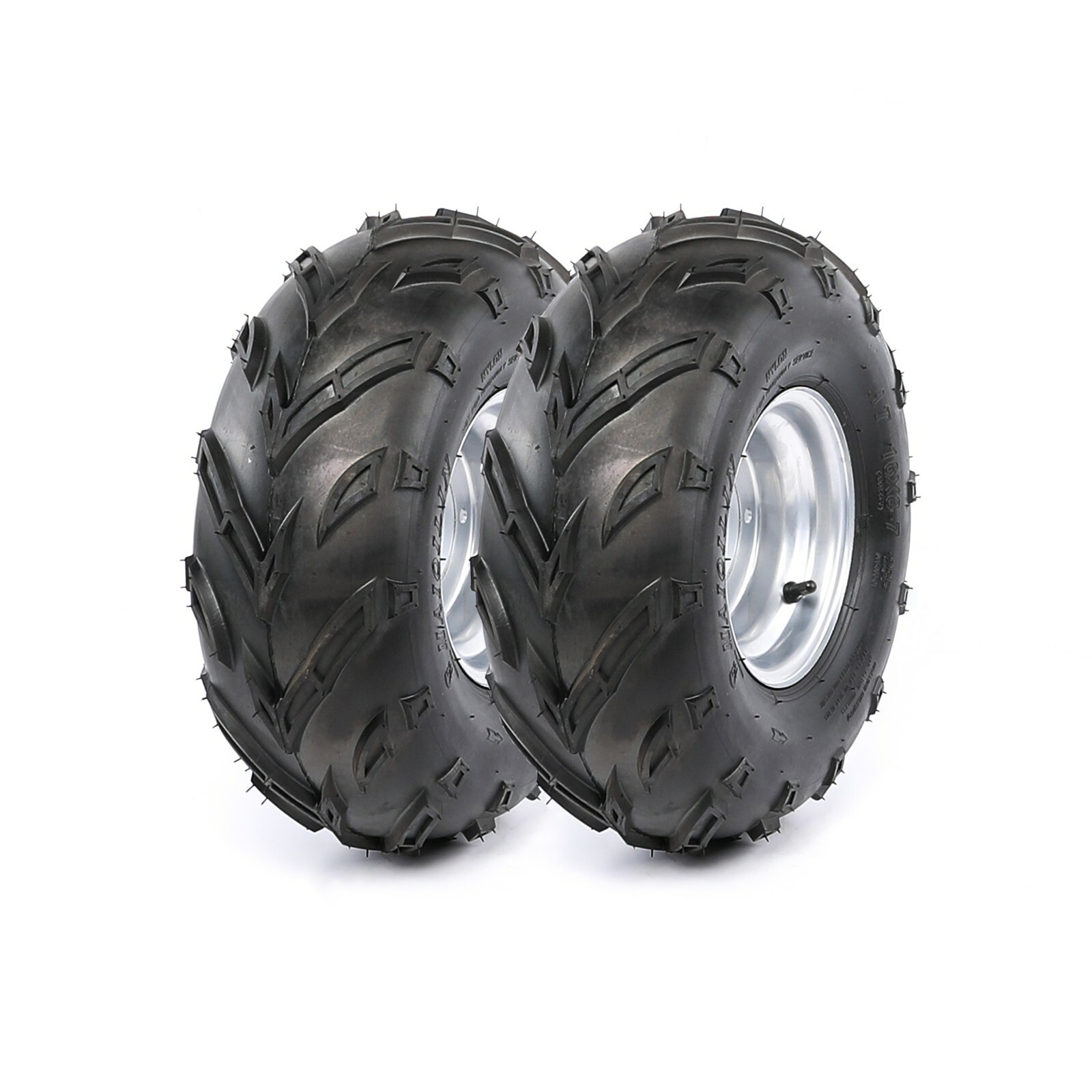 Two 16x8-7 Tire Rim 4 Stud Wheel 7