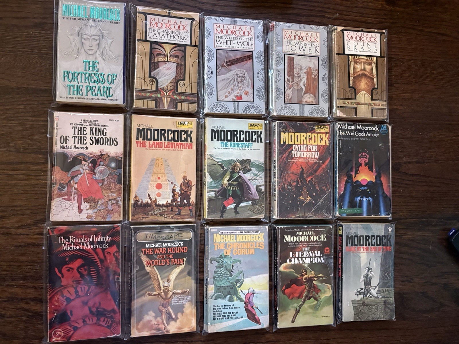Michael Moorcock Elric & Others Book Lot Daw 1st Printing Fantasy - 15 Books