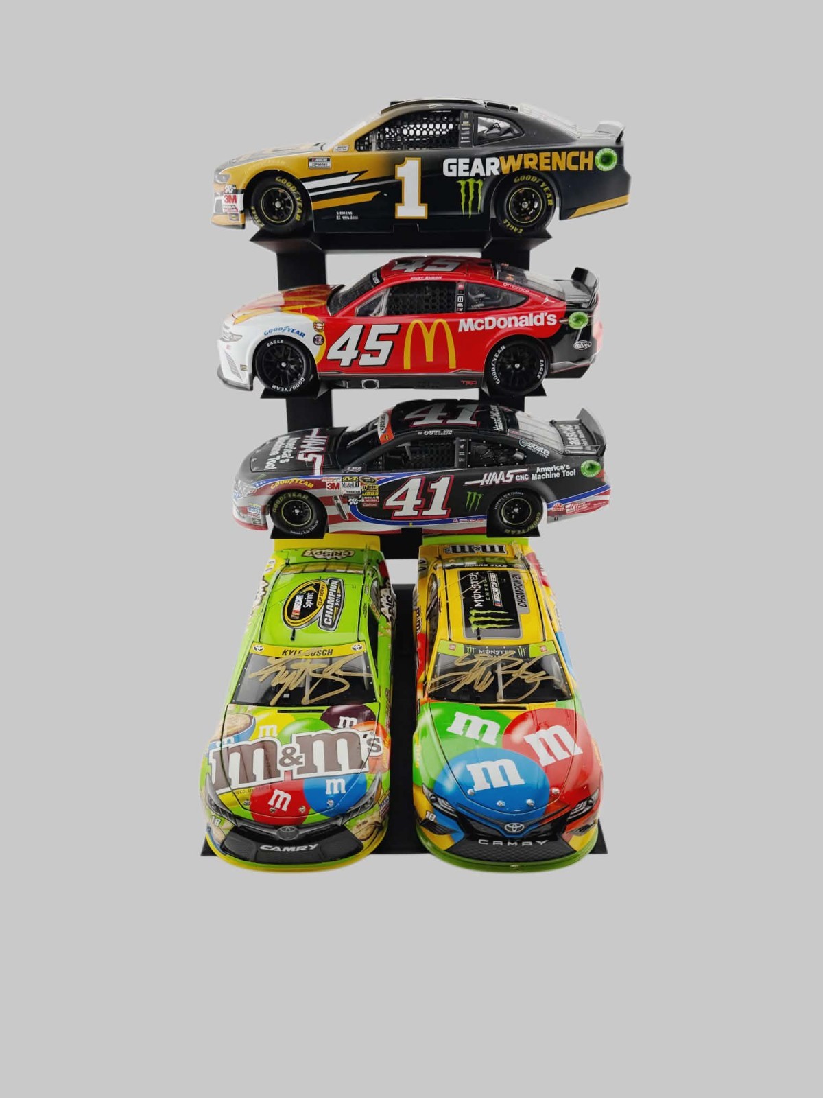 1:24 Scale NASCAR Diecast Shelf/Table/Wall Mount 5 Stack 2 Front Facing Stand