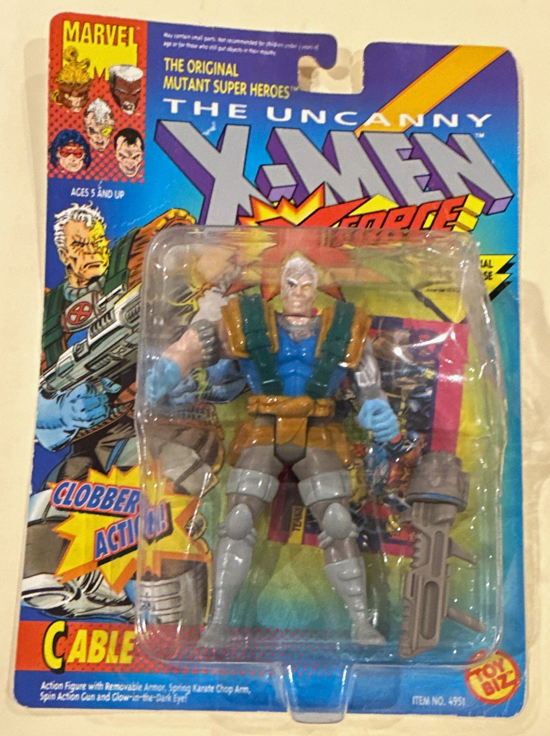 Toy Biz Marvel X-Men Cable Action Figure X-Force Rare New in Package 1992