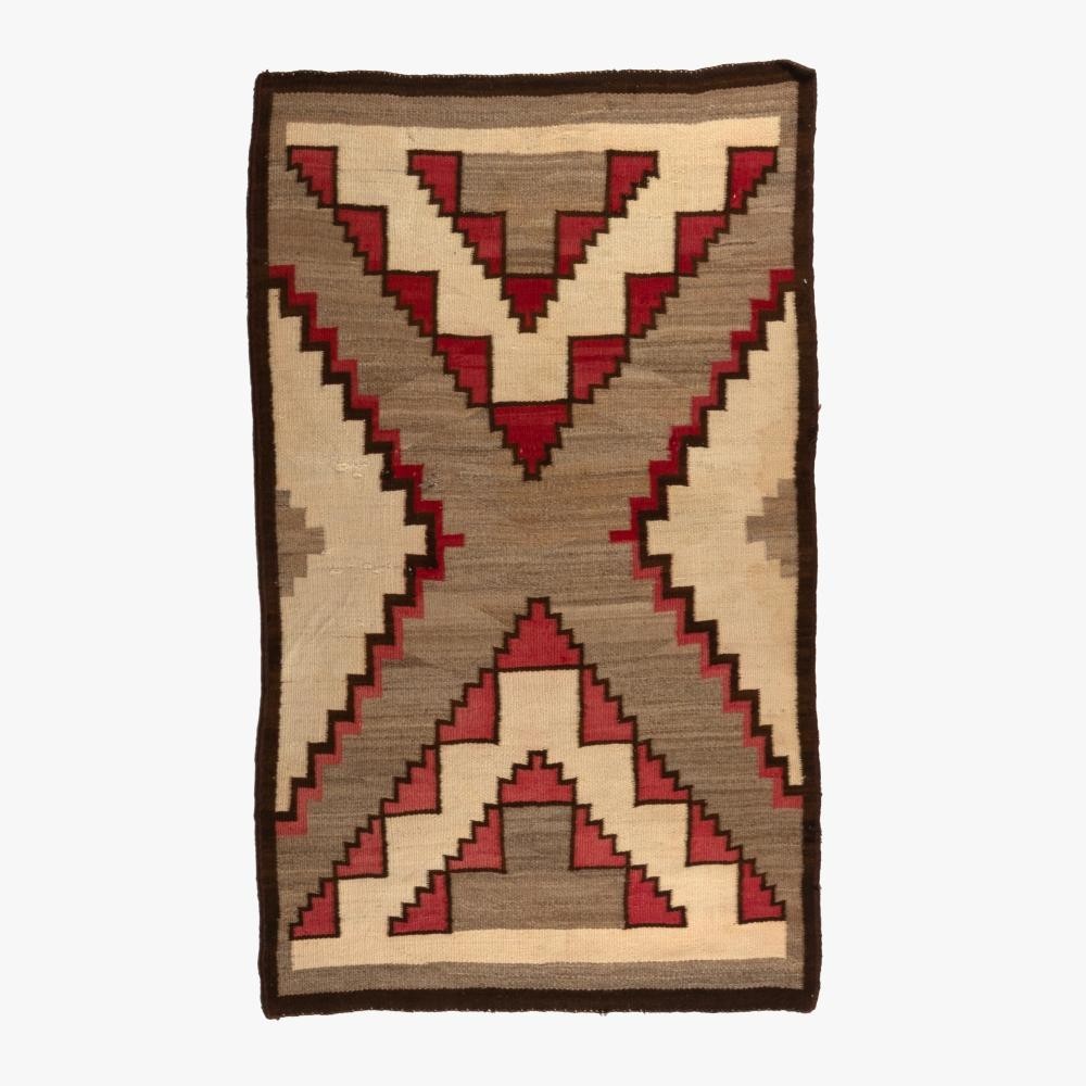 Antique Two Grey Hill Rug 5×8 Ft Native American Style Southwest Navajo Wool Rug