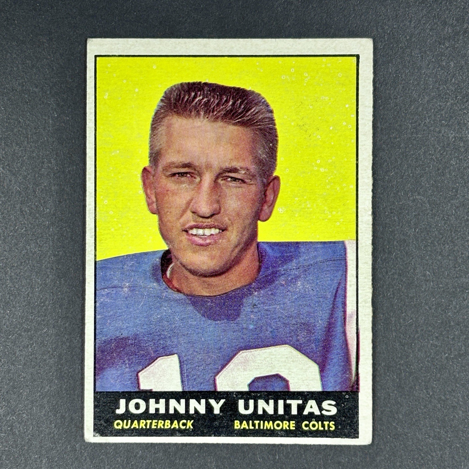 1961 Topps Johnny Unitas (HOF) #1 - Baltimore Colts