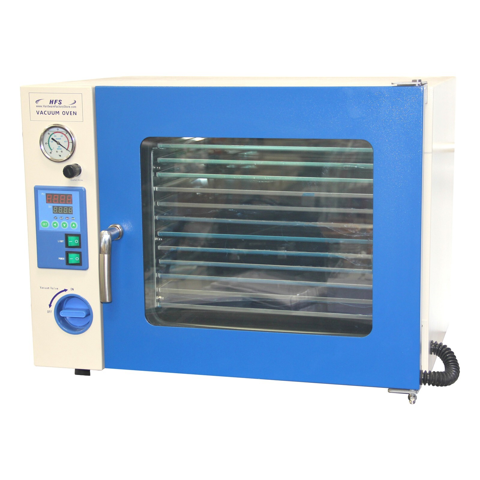 Vacuum Oven 1.9 CuFt with 12 Shelf LCD Display