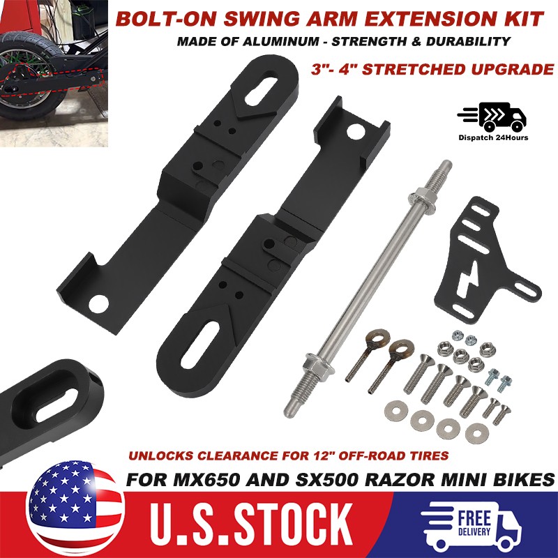 For Razor MX650 MX500 SX500 Swing Arm Extension Kit 3 For Razor MX650 MX500 SX500 Swing Arm Extension Kit 3