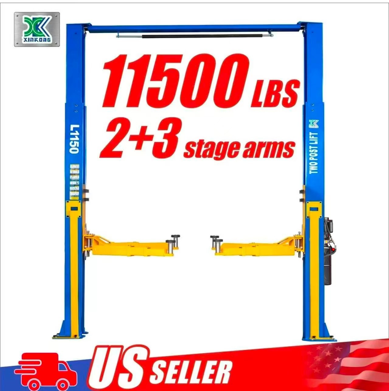 XK L1150 2 Post Lift 11500lbs 3 Stage Front Arm Auto Car Truck Hoist Lift 220v 