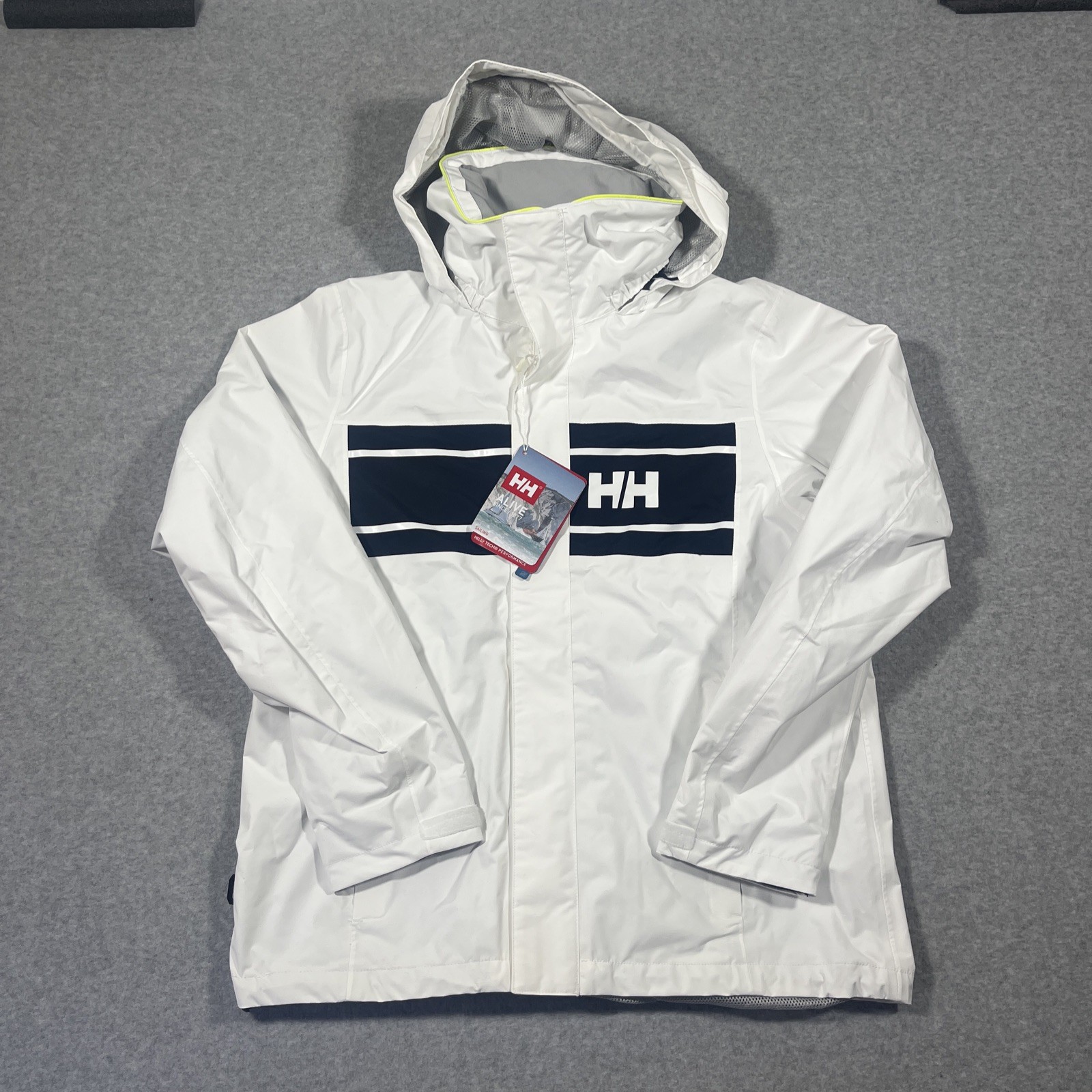 NWT Helly Hansen Men\'s Sz L White Saltholm Jacket Sailing HellyTech $230 NWT Helly Hansen Men\'s Sz L White Saltholm Jacket Sailing HellyTech $230