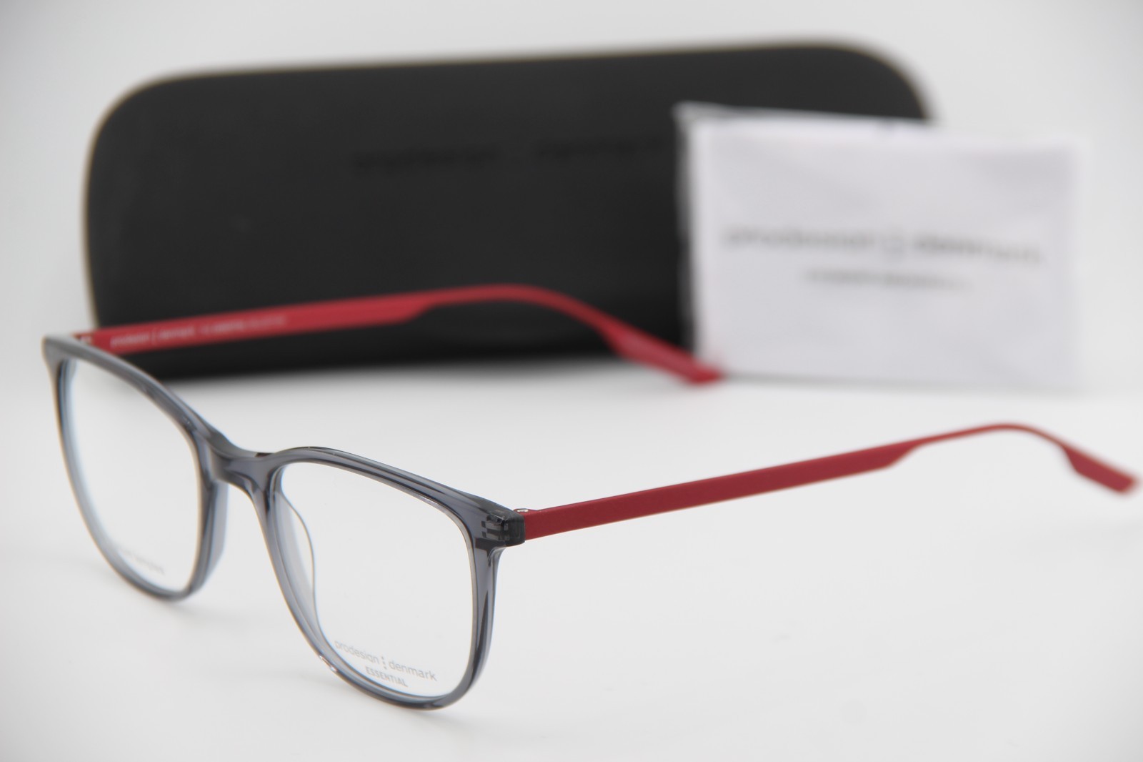 NEW PRODESIGN DENMARK 3661 C. 6625 GREY RED GUNMETAL AUTHENTIC EYEGLASSES 52-20