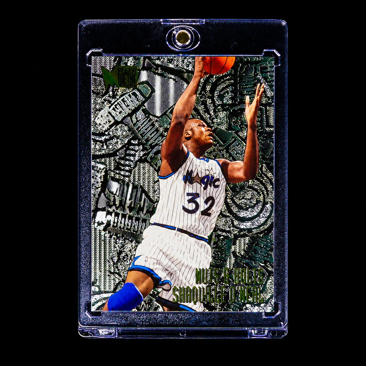 Shaquille O\'Neal RARE SILVER METAL EMBOSSED CARD - ORLANDO MAGIC HOF