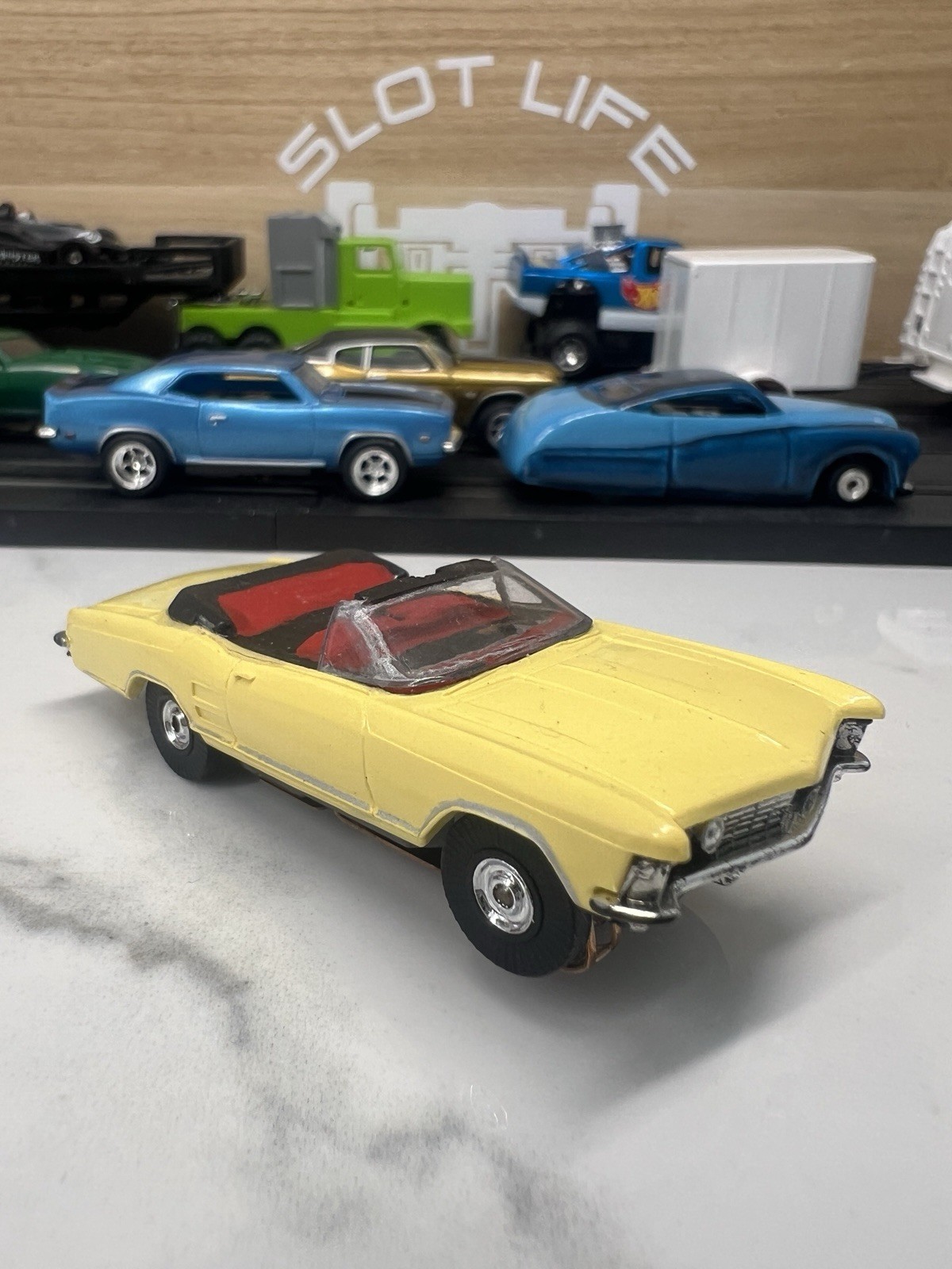 Vintage Aurora Tjet Thunderjet 500 Slot Car Custom Buick Riviera Convertible
