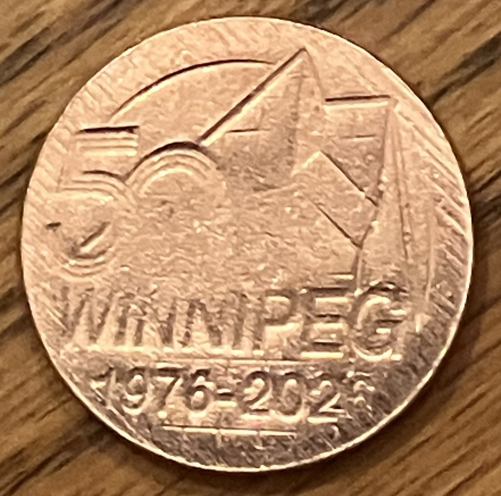 RARE 2026 Royal Canadian Mint Winnipeg 50th Anniversary HAMMER-STRIKE token coin