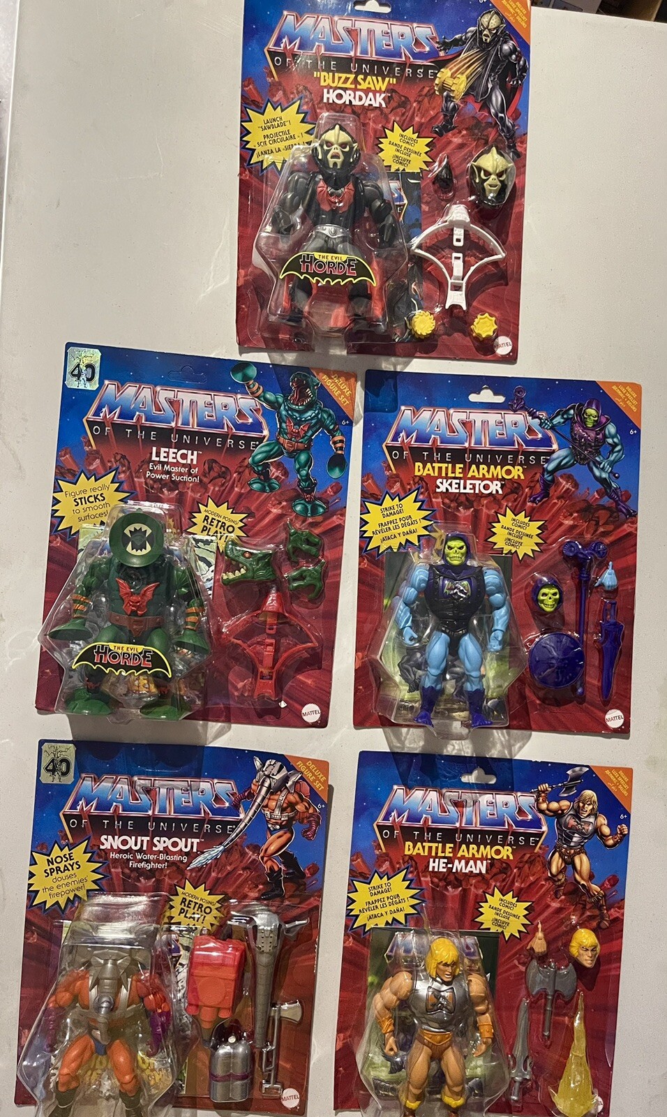 Mattel Masters of the Universe 5.5 inch Action Figure New Lot Of 5 New Mattel Masters of the Universe 5.5 inch Action Figure New Lot Of 5 New