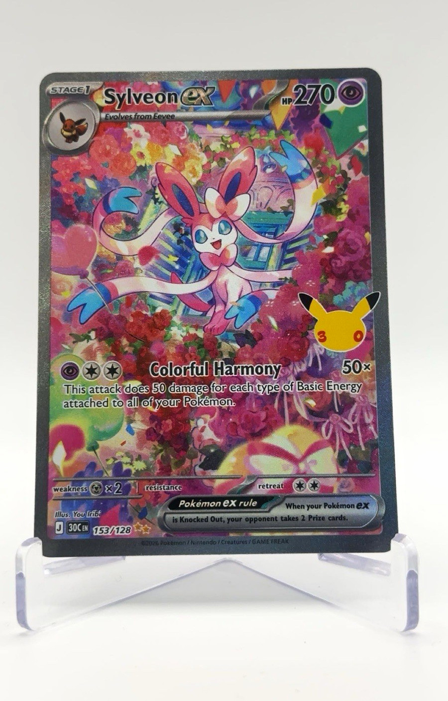 The Pokémon Company Pokémon TCG Sylveon ex SIR Full Art Holo EN #156/131 The Pokémon Company Pokémon TCG Sylveon ex SIR Full Art Holo EN #156/131