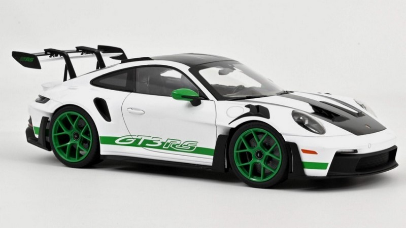 2022 Porsche 911 GT3 RS Coupe White/Green 1:12 NOREV 127535